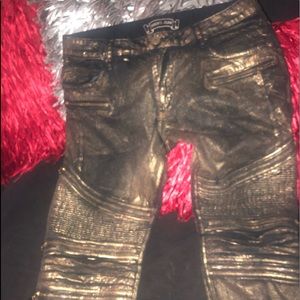 Pre-loved Robin zipper Jeans for men Gold Rust Color